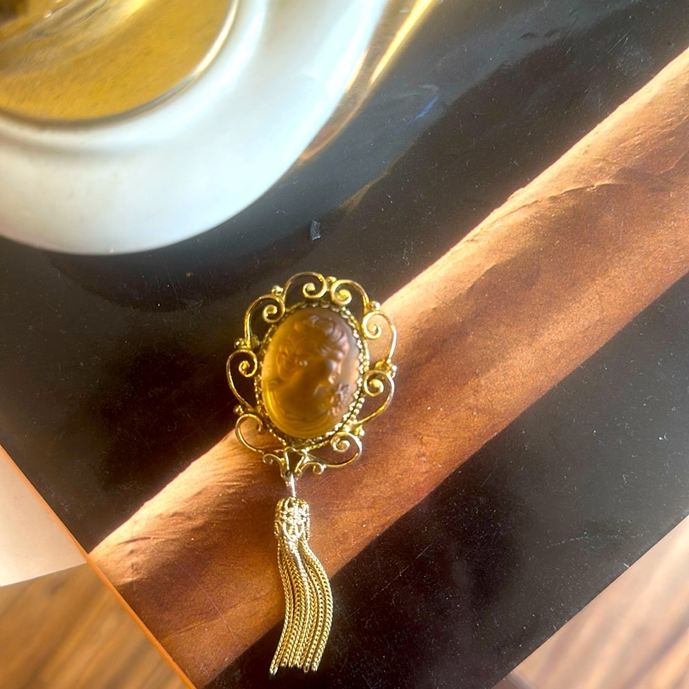 Whiting Davis Vintage Camo Brooch 🧡